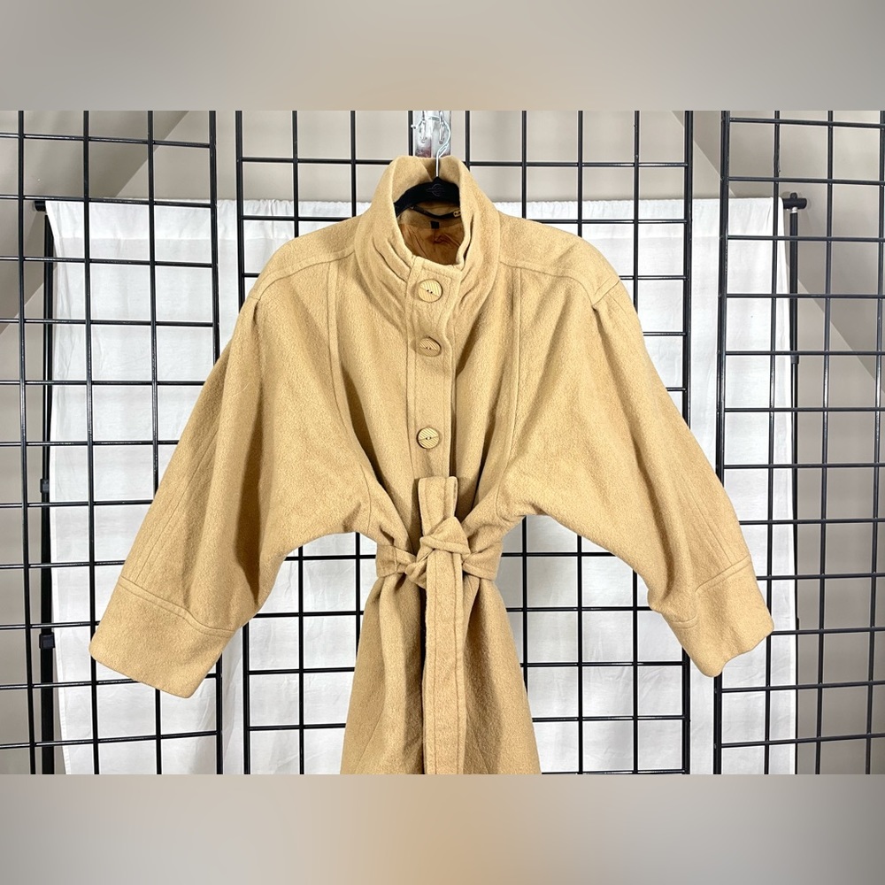 Vintage Berghaus custom made wool tan long coat - Picture 3 of 14